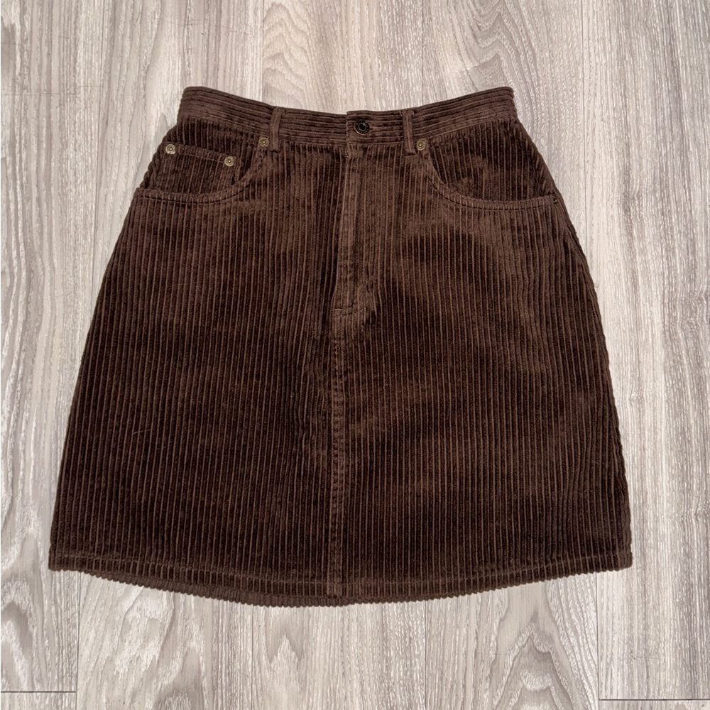 Vintage 90s brown corduroy skirt